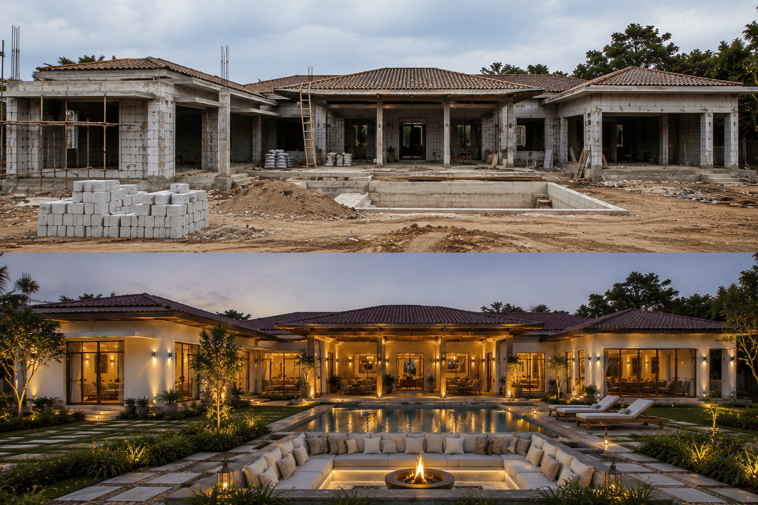 Contemporary Tropical Farmhouse Design by AMR BuildScape